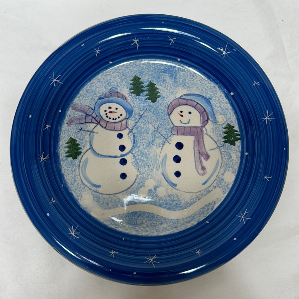 Christmas / Winter Snowman plate
